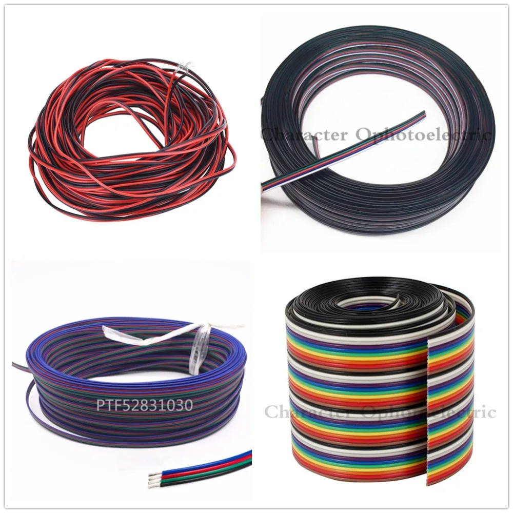 

5~100 meters 2pin 3pin 4pin 5Pin Extension Wire Led Cable Connector,For 5050 3528 WS2812B LED Stirp Light