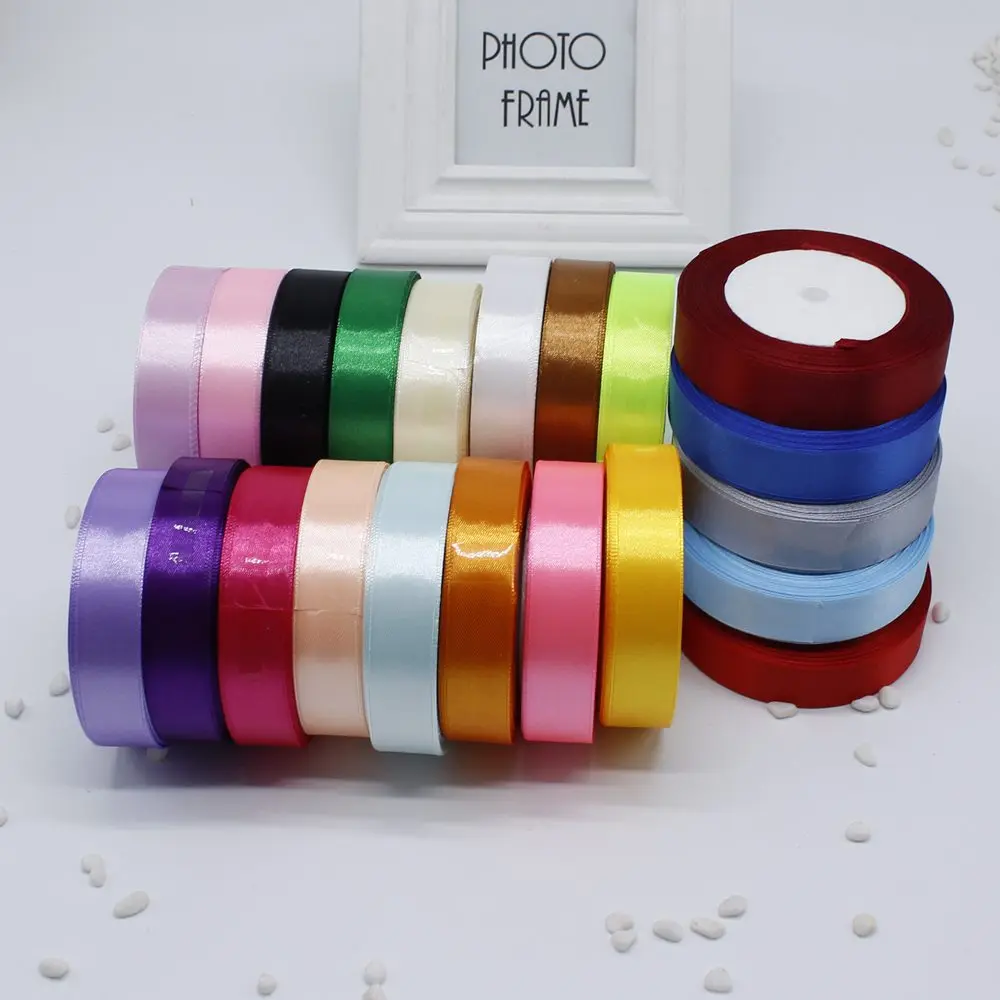 

25mm 25 Yard Pretty Silk Satin Ribbon 22M Wedding Party Decoration Invitation Card Gift Wrapping Scrapbooking Supplies