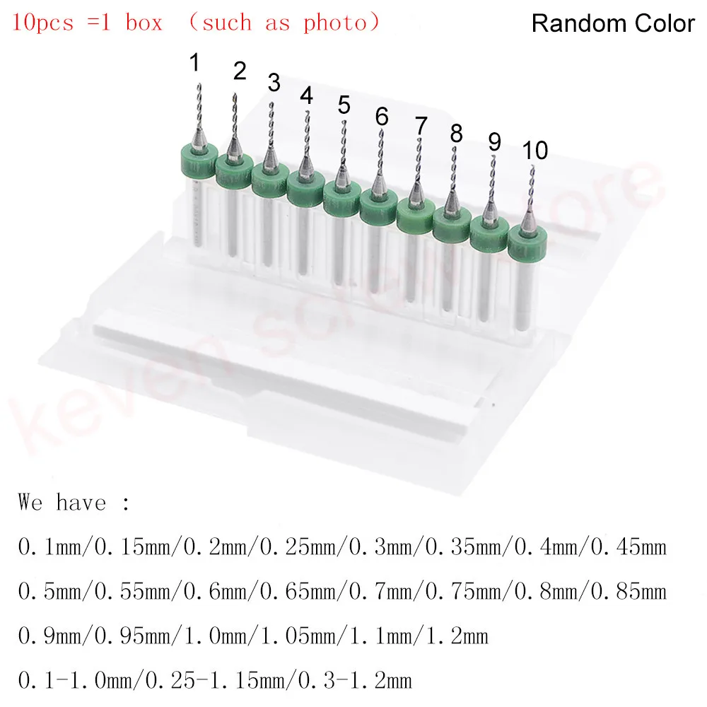 

10pcs/Set 0.25mm High Quality Hard Alloy PCB Print Circuit Board Carbide Micro Drill Bits Tool 0.25mm for SMT CNC