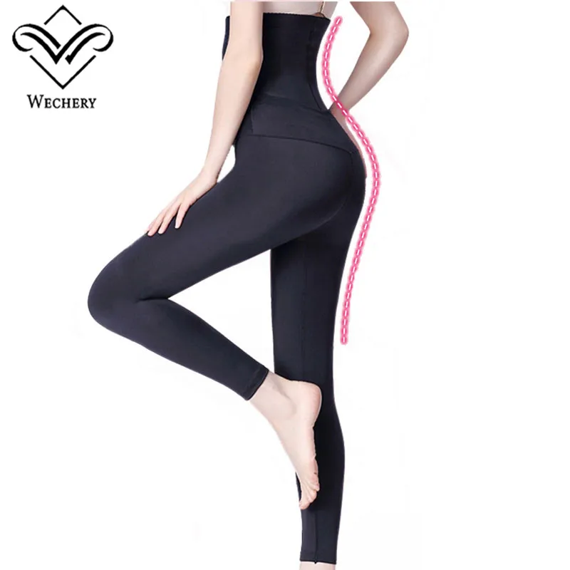 Wechery Body Shaper длинные трусики управления эластичные гибкие Корректирующее белье для женщин высокое нижнее белье для похудения брюки из спандекса