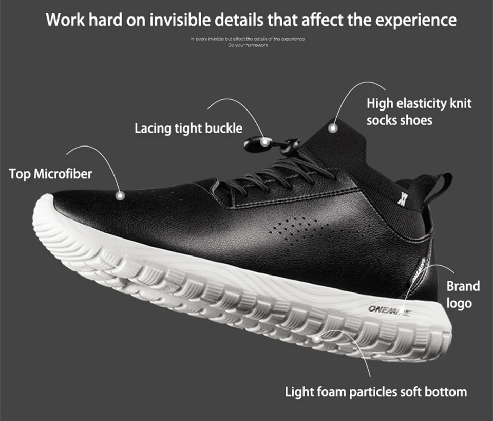 Onemix мужские кроссовки для женщин, черные из микрофибры, дизайнерские кроссовки для бега, уличные спортивные носки для ходьбы, кроссовки