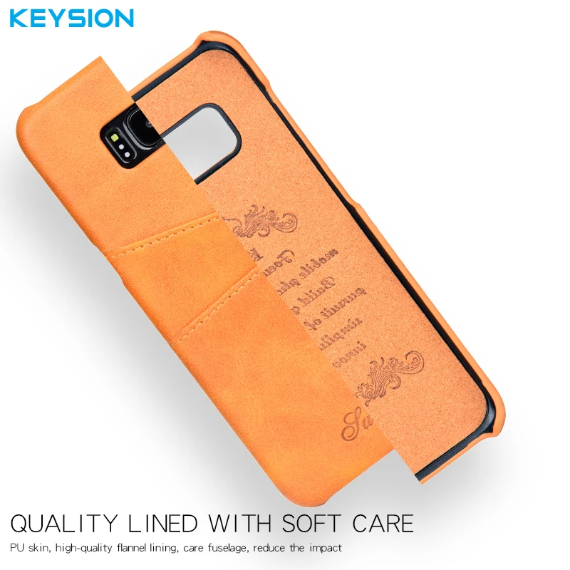 Чехол KEYSION для Samsung Galaxy S8 Plus кожаный Роскошный кошелек с отделениями карт мягкая