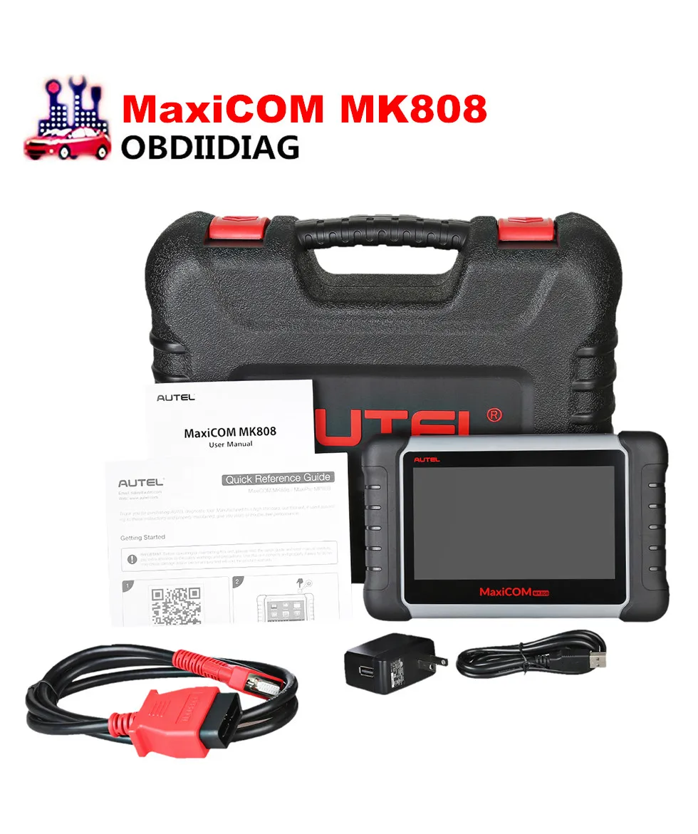 Новые 7 дюймов autel MaxiCOM MK808 автомобильный диагностический сканер с ИММО/EPB/BMS/TPMS/DPF Услуги заменить EU908