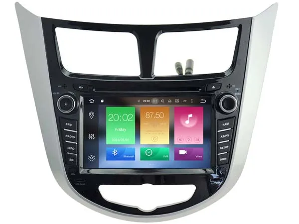 Discount Ips screen Android 8.0 Car Dvd Navi Player FOR HYUNDAI VERNA/ACCENT/SOLARIS 2011 2012 gps auto stereo audio multimedia 11