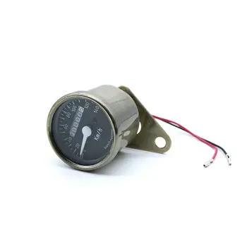 

LED Bronze Mechanical Odometer Tachometer Speedometer For Universal Motorcycle