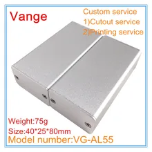 5 шт./лот алюминиевая коробка 6063-T5 алюминиевый корпус diy 40*25*80 мм для аккумуляторов