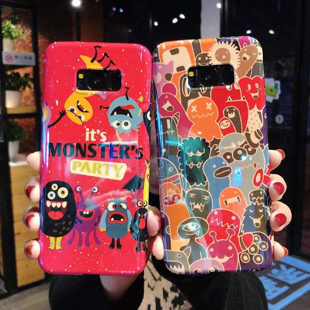 

Cute Spoof Awful Monster Alien Extraterrestrial Bacteria Sesame Phone Case for Samsung Galaxy s8 s9 s10 Plus Note 8 9 Back Cover