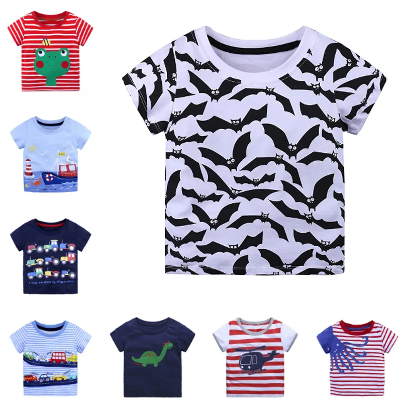 

Summer Casual Cotton Short Sleeve Boys T-Shirts Dinosaur T Shirt Kid Boy Children Clothing Cartoon Tee&Top