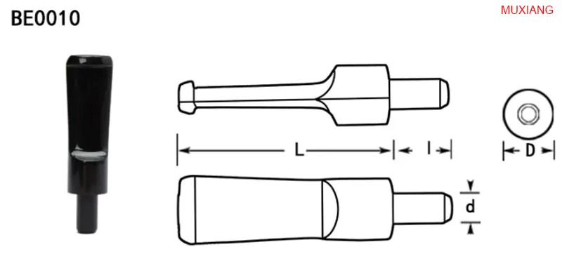 10 muxiang straight acrylic mouthpiece good quality tobacco pipe nozzle fit with 3 mm filter