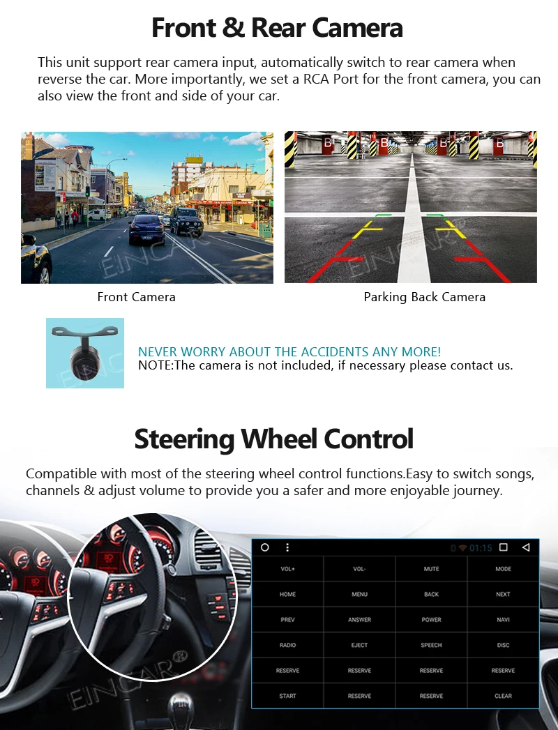 Cheap 7" Touch Screen Car Stereo GPS Navigation + Wireless Rear View Camera, 2 Din Android 6.0 Car Radio Stereo 2 Din GPS Navigation 4