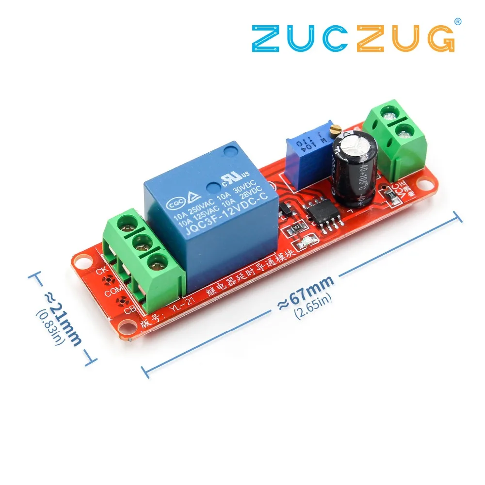 

1PCS 12V Delay Timer Monostable Switch Relay Module NE555 Car Oscillator