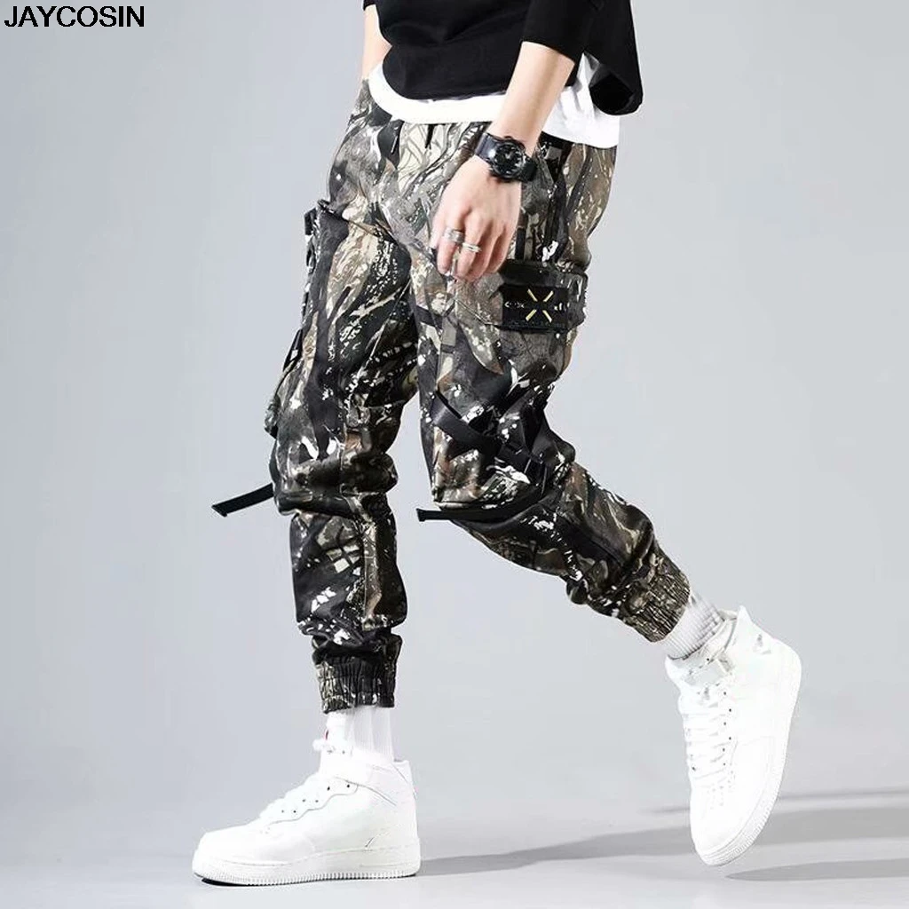 KLV Модные мужские камуфляжные комбинезоны с карманами, повседневные спортивные рабочие повседневные брюки для всех сезонов, высокое качество 9530