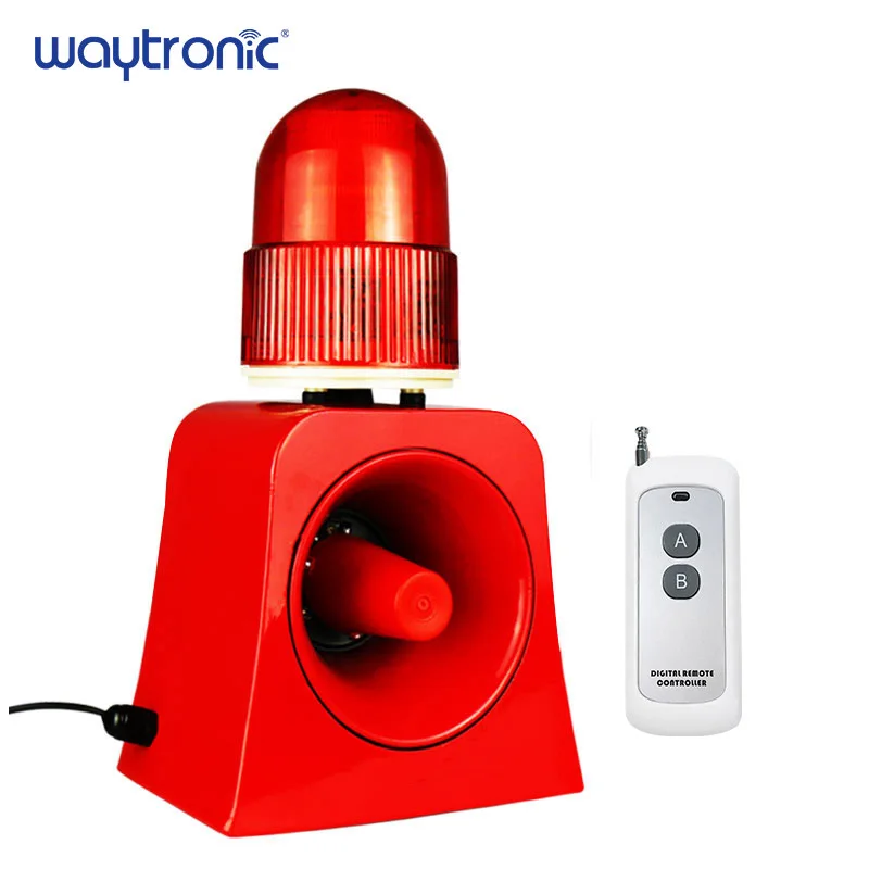 

Industrial Audible and Visual Alarm Device 100m Wireles Remote Control Beacon Siren Download Alarm Sound from USB Flash Drive