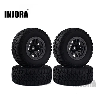 

INJORA 4PCS Wheel Rim & Tires Set for 1/10 RC Short-Course Truck Traxxas Slash VKAR 10SC HPI RC Model Car