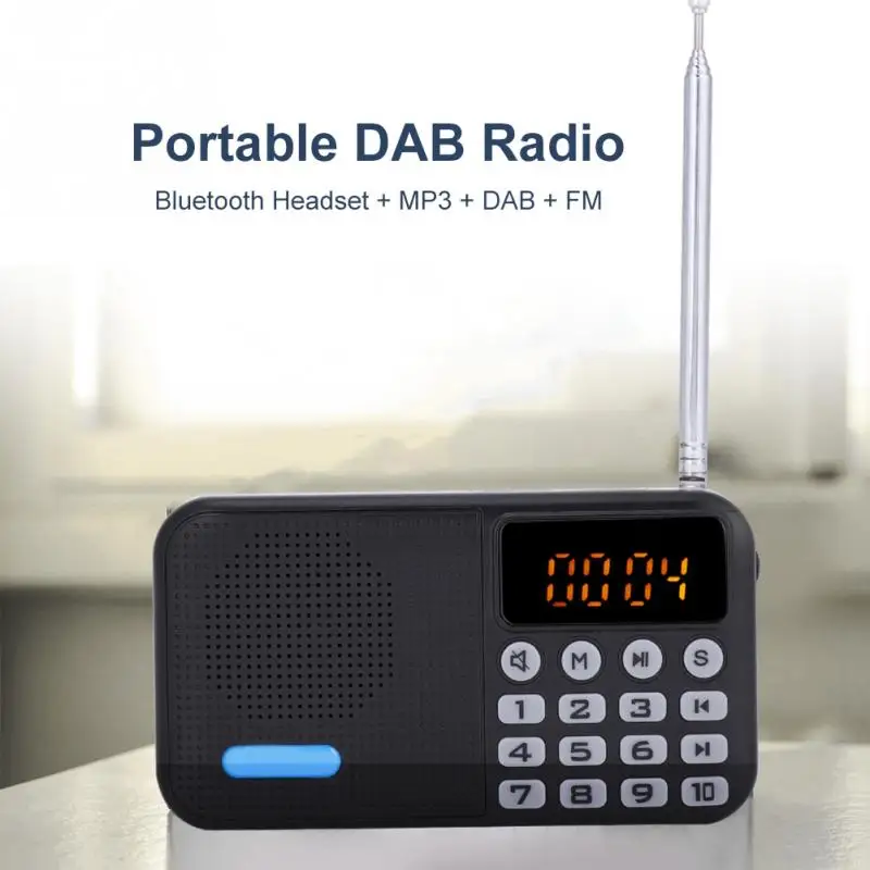 DAB цифровое радио FM Bluetooth приемник переносной карманный стерео TF 32G с