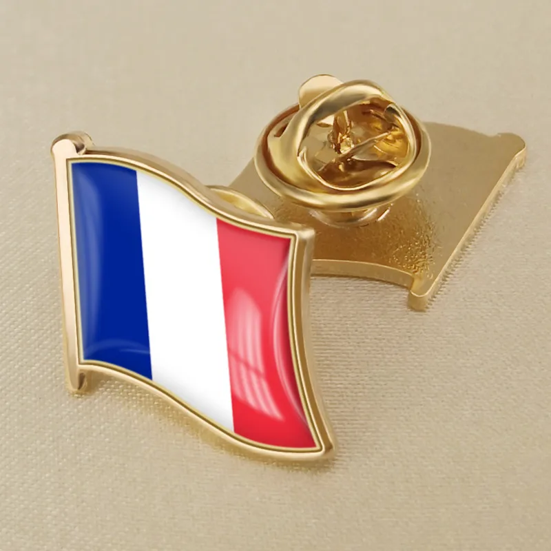 Франция один флаг нагрудные булавки - Окраска металла: France-S