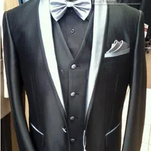 Высококачественный Свадебный смокинг, костюм жениха друзей жениха(куртка+ брюки+ галстук+ жилет)/костюм для шафера, свадебная мужская одежда