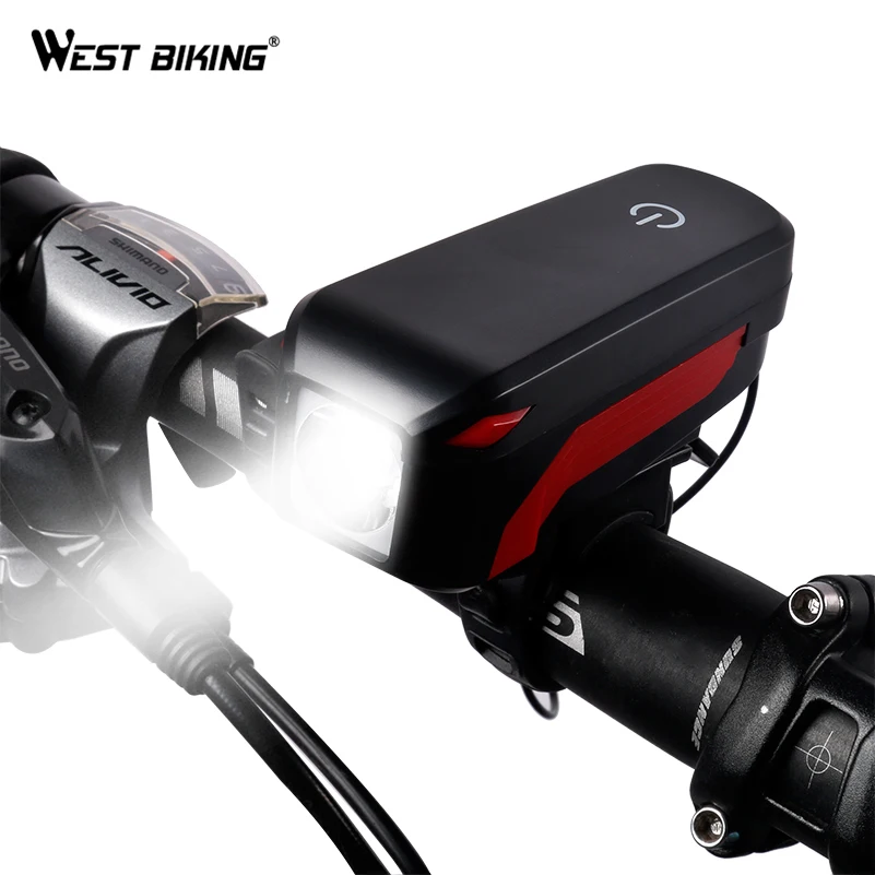 Clearance WEST BIKING Bicycle Light Full Waterproof 140 dB Horn Lamp Touch Screen Switch Bike USB Rechargeable Flashlight Cycling Light 1 Clearance WEST BIKING Bicycle Light Full Waterproof 140 dB Horn Lamp Touch Screen Switch Bike USB Rechargeable Flashlight Cycling Light 1