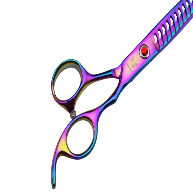 7 colorful Professional Pet Scissors High Quality grooming dog for dogs thinning scissors dog puppy hair cutting scissors shear (6)
