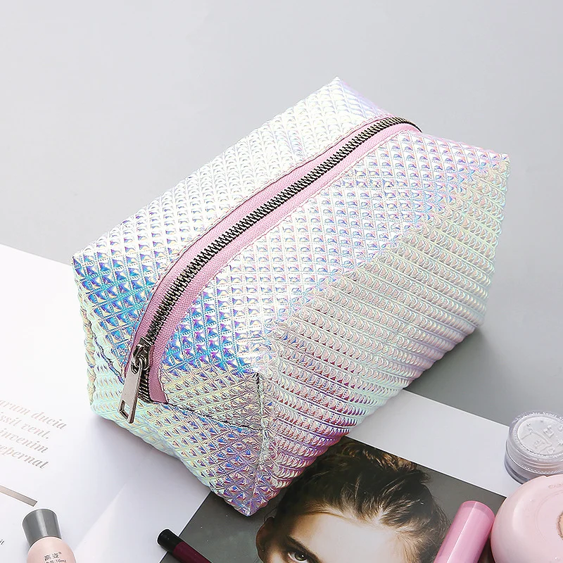 PURDORED 1 шт. Лазерная женская косметичка водонепроницаемая сумка для макияжа на молнии сумка-Органайзер для путешествий большая сумка для