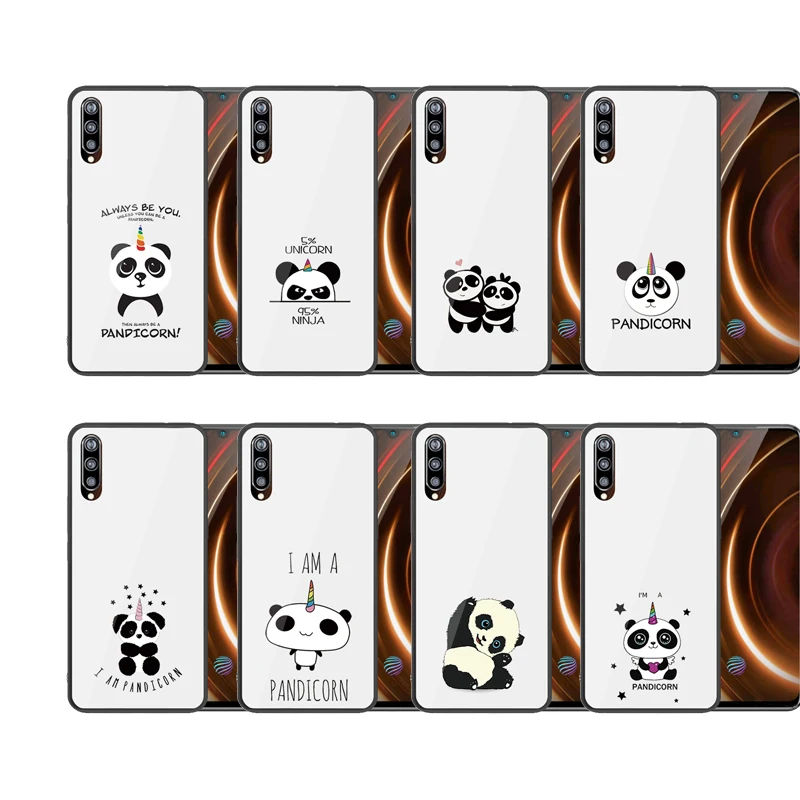 Закаленное стекло крышка для Vivo iQOO Милый Панда чехол Coque Fundas | Мобильные телефоны
