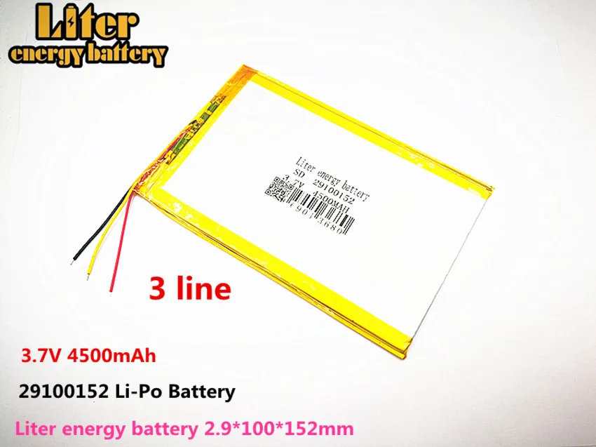 3 wire The tablet battery 3.7V 4500mAH 29100152 Polymer lithium ion