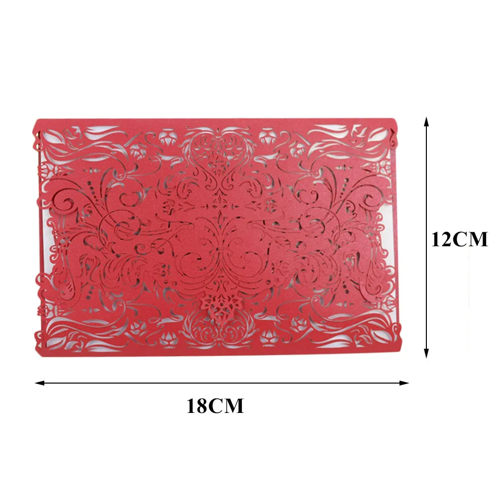 10 шт./компл. нежные полые резные романтическое приглашение на празднование свадьбы карты конверты приглашения на свадьбу Прямая