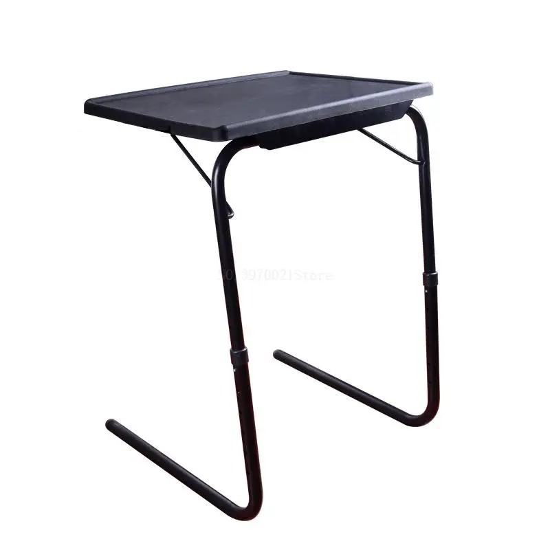 

Height Adjustable Standing Laptop Desk Lightweight Plastic Bedside Computer Table Strong Steel Legs with 3 Tilt Angle Desktop