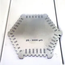 Стальной толщиномер мокрого слоя шестиугольный Калибр 25-3000um краска влажная пленка толщиномер автомобиля