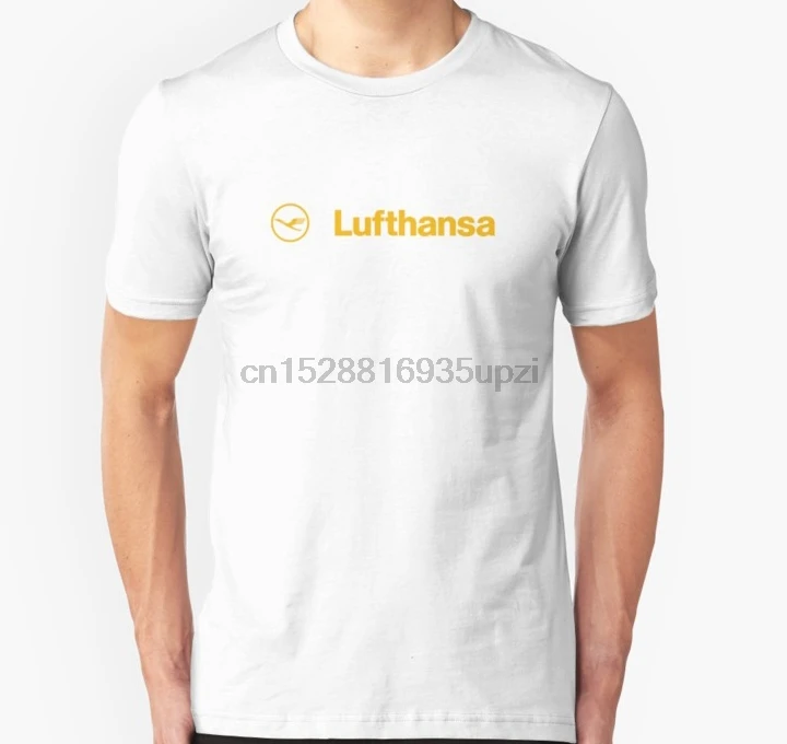 

Men Short sleeve tshirt Lufthansa Yellow Logo Unisex T Shirt Women t-shirt