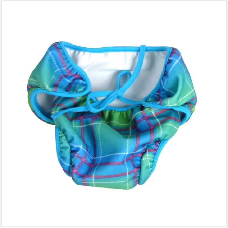 Летнее платье для маленьких Плавание носить подгузники для новорожденных многоразовые подгузники Водонепроницаемый детская пеленка сумка для маленьких девочек Плавание Мужские Шорты для купания 2 слоя мальчиков Плавание костюм - Цвет: 6