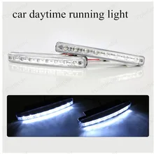 1 para wysokiej jakości koraliki Piranha białe światła przeciwmgielne samochodu 12V uniwersalne 8 LEDS drążek led AUTOR Running light