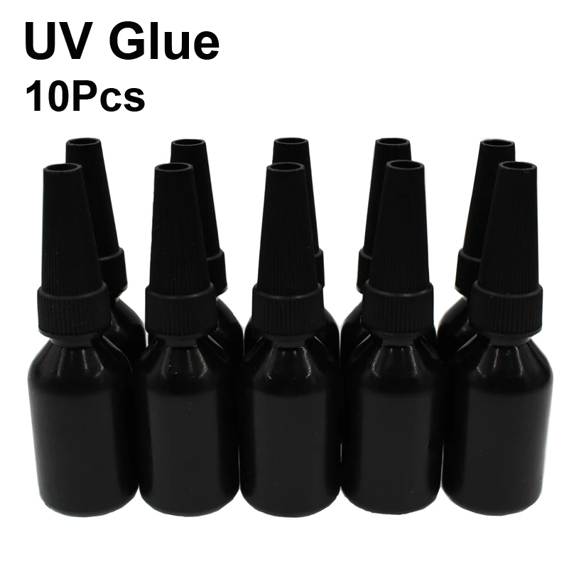 

10Pcs UV Liquid Clear Glue Rubber Glass Metal Plastic Led Adhesive Refill Stationery Store DIY Craft School Material Bts Pearl