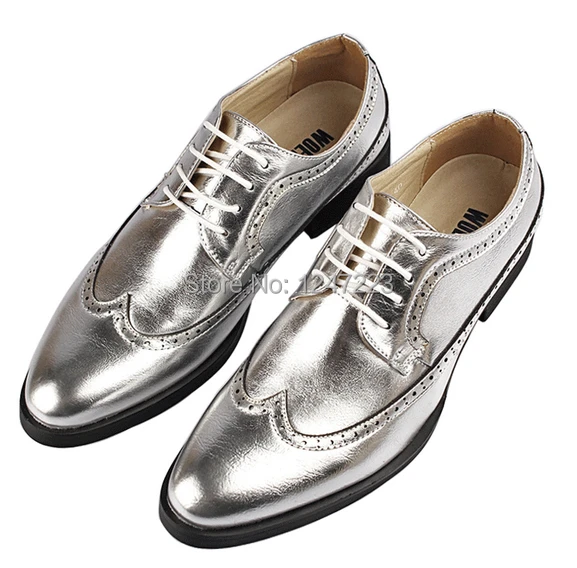 2015 New Arrival Silver men's dress shoes men's leather dress shoes men ...