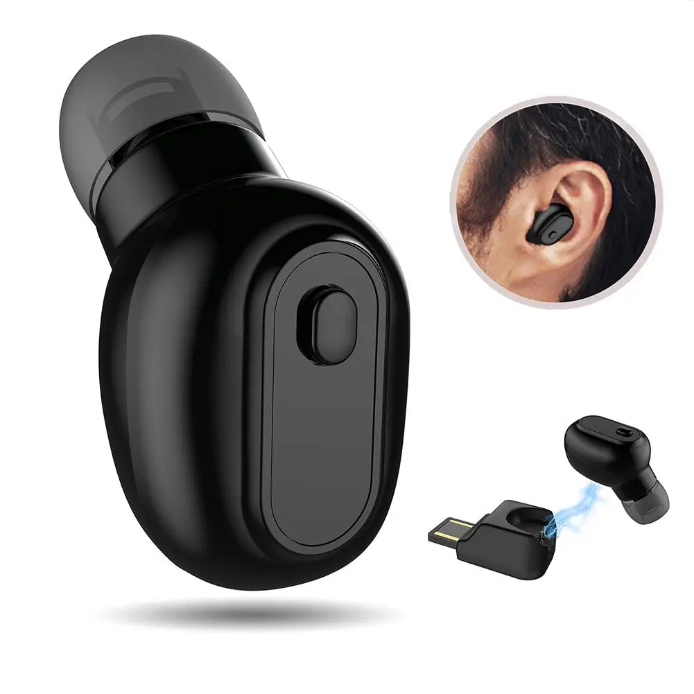 

Mini Invisible Bluetooth5.0 Smart Earphone Pairing TWS Wireless Mono Earbud Comfortable Wearing Low Power Consumption Black