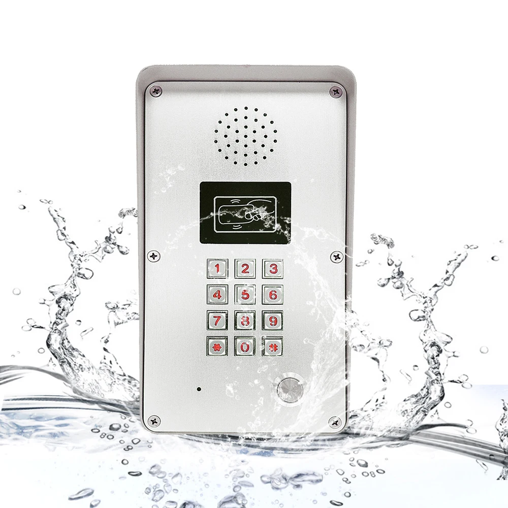 KNTECH KNZD-51 IP голосовой дверной телефон с RFID и паролем или дистанционным управлением, чтобы открыть дверь для отеля/квартиры/офиса, серебряный