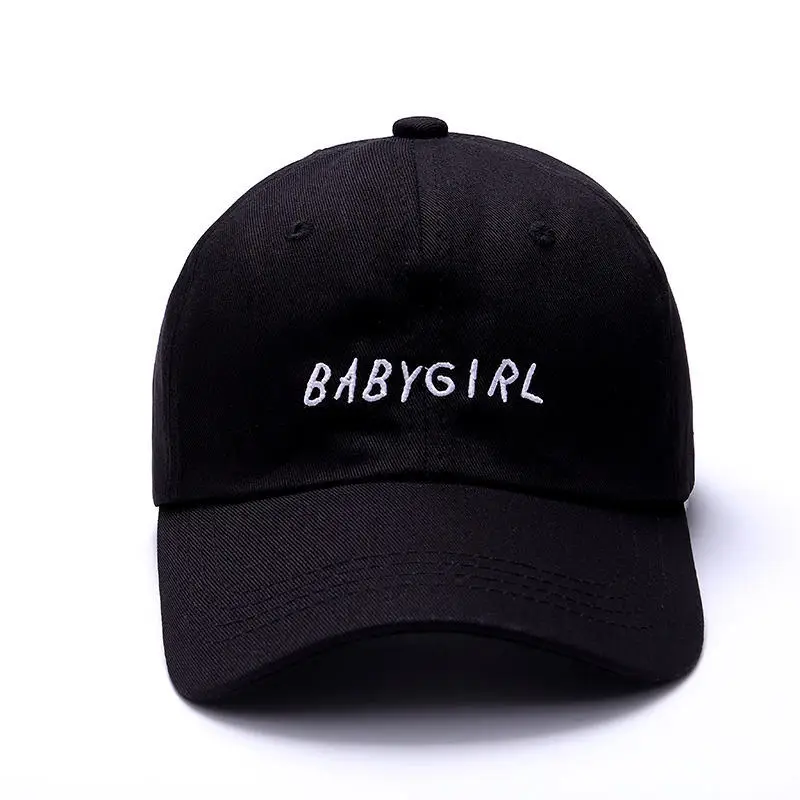 VORON, новинка, хлопковая бейсболка, бейсболка с вышивкой для маленьких девочек, модные кепки для мужчин и женщин, черная шляпа для папы - Цвет: babygirl BLACK