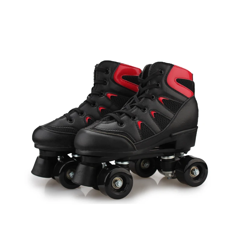 

Children Adult Two Line Roller Skates Shoes 4 wheels Double Row Skates Patines Kids PU Wheels Cowhide+mesh Roller Sneakers IB43