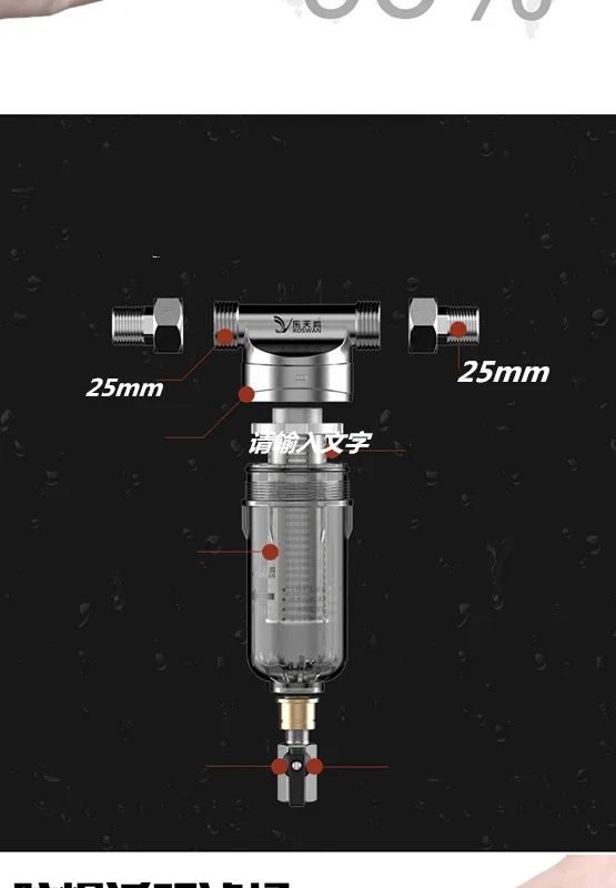 Фильтр предварительной очистки " с внешней резьбой, фильтр для промывки рта 316 из нержавеющей стали, фильтр-картридж для водяных соединений