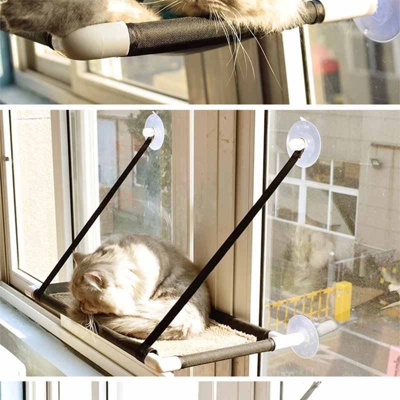 Крепкое стеклянное окно, кошка, гамак, моющаяся кровать для кошки, однослойное или Двухслойное уютное домашнее животное, подвесное окно, кошка