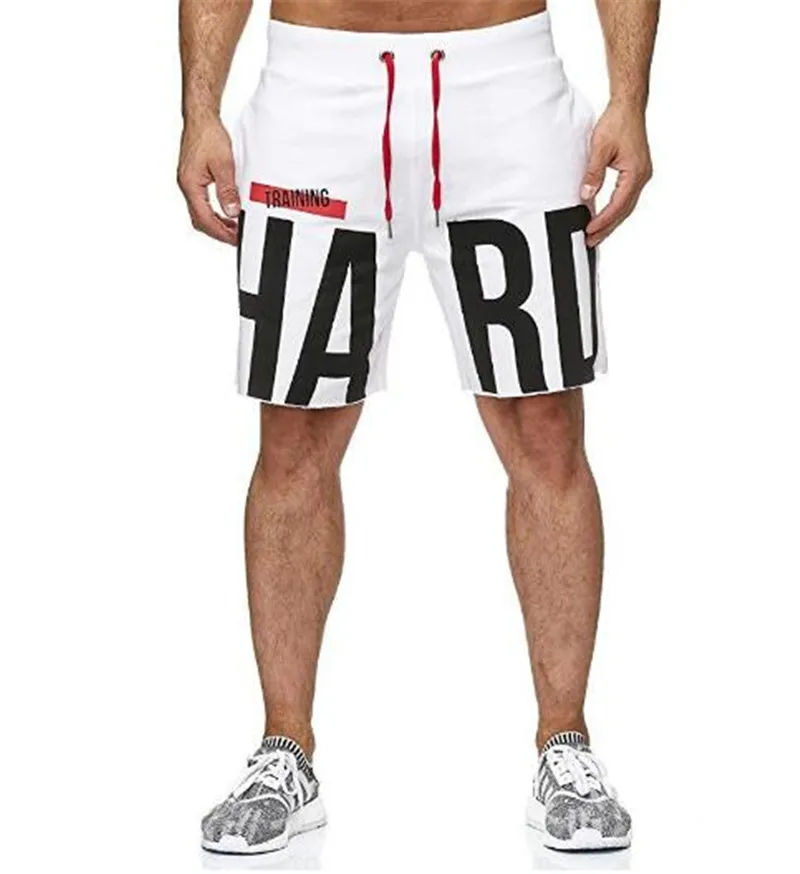 Новинка, стильные мужские спортивные шорты и спортивные штаны, мужские повседневные штаны средней длины