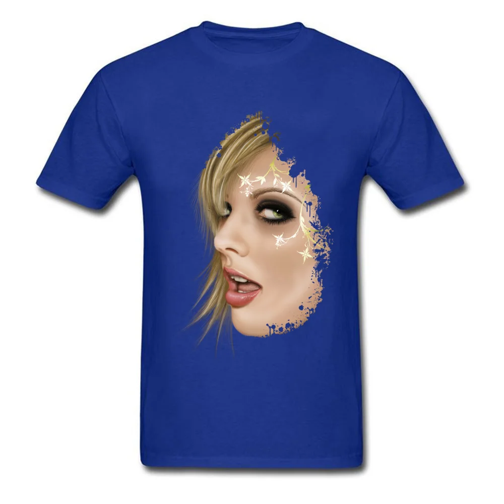 Round Neck Seduction 100% Cotton Fabric Student T Shirts Custom Short Sleeve Tops Shirts Cute Casual Tshirts Wholesale Seduction blue