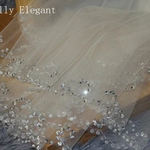 Лидер продаж белый/слоновая кость 2 Слои загнутый край свадебная фата Фата Свадебные аксессуары с расческой Свадебные MD106