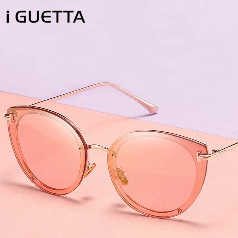 

iGUETTA Fashion Female Polarized Sunglasses Women Cat Eye Polarized Sun Glasses Women Driving Titanium Retro Sunglass IYJB520