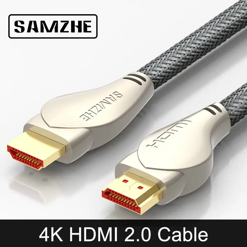 SAMZHE 4K*2K HDMI2.0 Cable Gold-plated 1080P HDMI to HDMI Cable 3D Support HDMI for X Player Laptop Connect to TV Projector