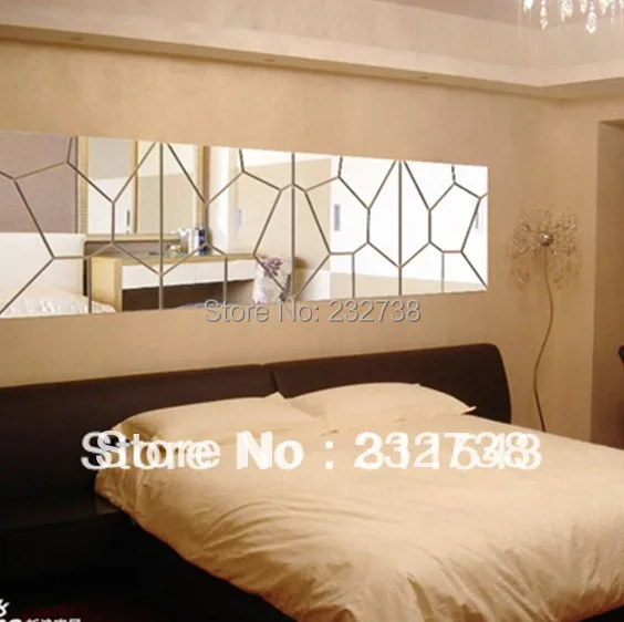 conbination 50 * 50cm acrylic crystal mirror wall stickers home decor