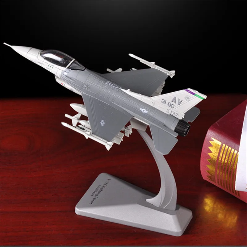 1: 100 F16 модель летательного аппарата сплав моделирование военная украшения
