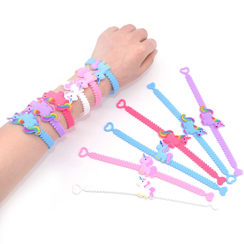

5pcs Unicorn Party Decoration Rubber Bracelet Bangle Unicorn Birthday Party Decorations Kids Baby Shower Unicorn Party Gift