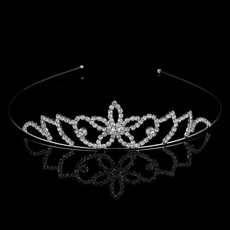 TDQUEEN Bridal Wedding Hair Accessories Silver Plated Crystal Rhinestone Star Tiara Headband Princess Birthday Party Girl Tiara (3)