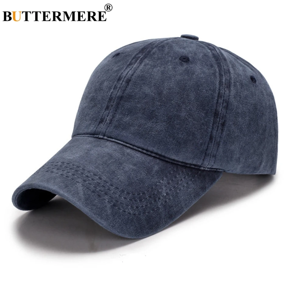 

BUTTERMERE Navy Blue Caps Baseball Women Men Snapback Cap Male Adjustable Hip Hop Dad Hat Female Cotton Washed Cap Outdoor Sport